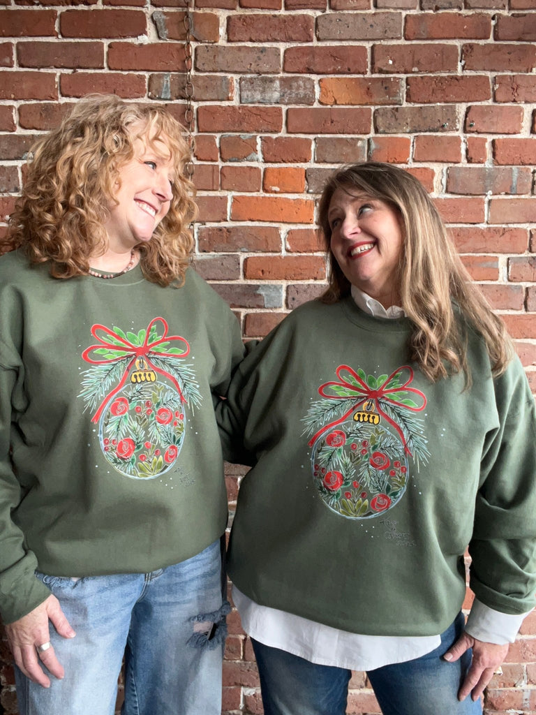 A rosy ornament by Kay sweatshirt - Main Street Threads