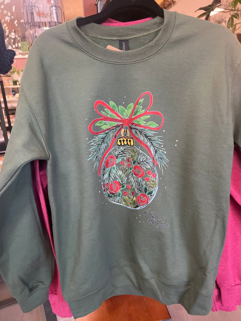 A rosy ornament by Kay sweatshirt - Main Street Threads