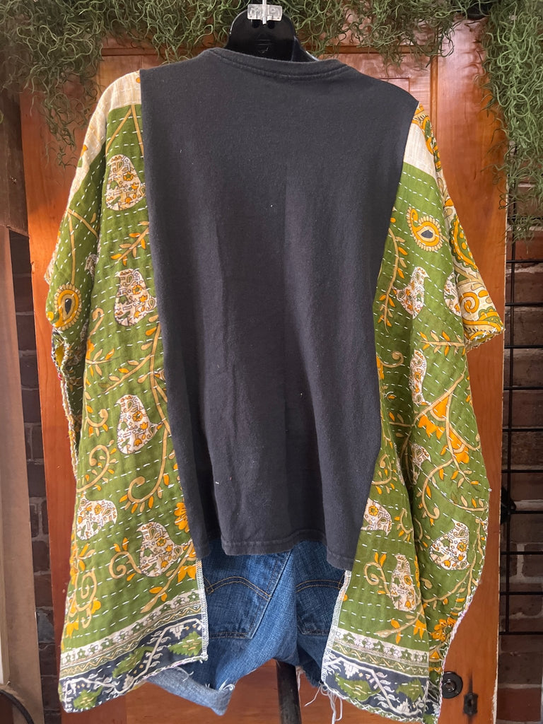 AC/DC "Highway to Hell" kantha poncho - Main Street Threads