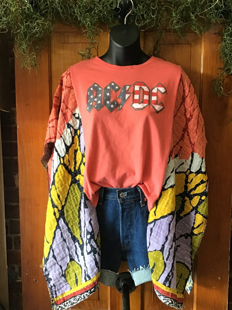 AC/DC kantha poncho - Main Street Threads