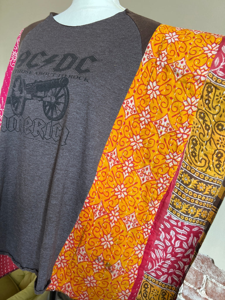 AC/DC Kantha poncho - Main Street Threads