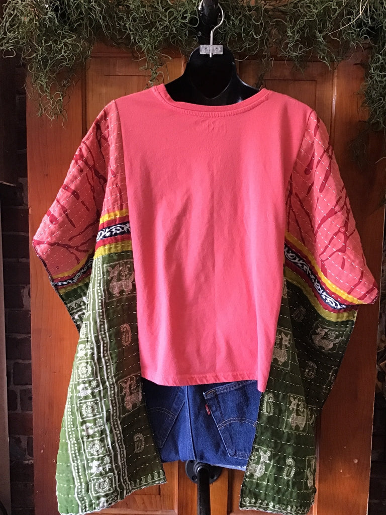 AC/DC kantha poncho - Main Street Threads