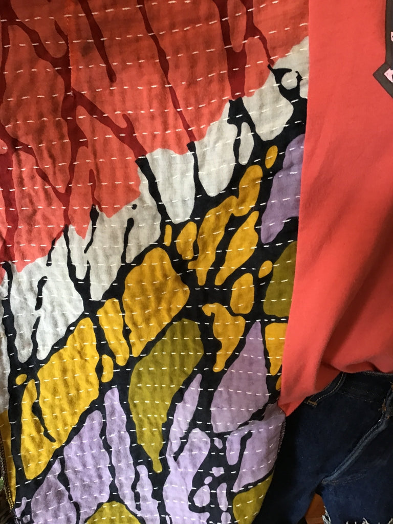AC/DC kantha poncho - Main Street Threads