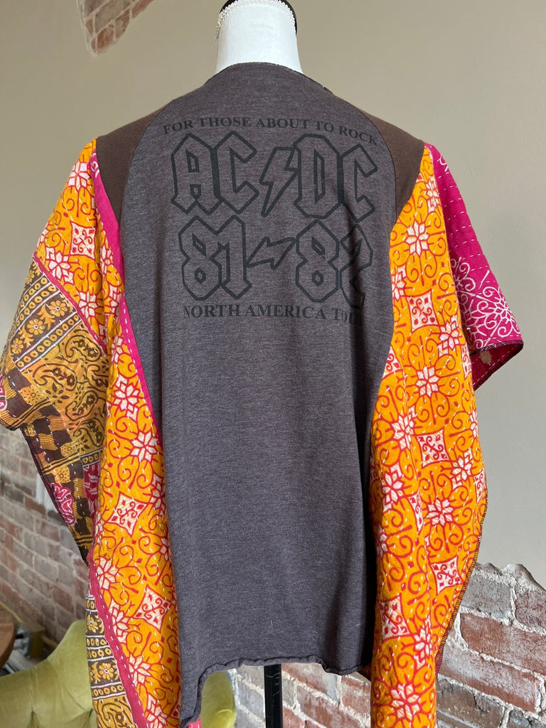 AC/DC Kantha poncho - Main Street Threads