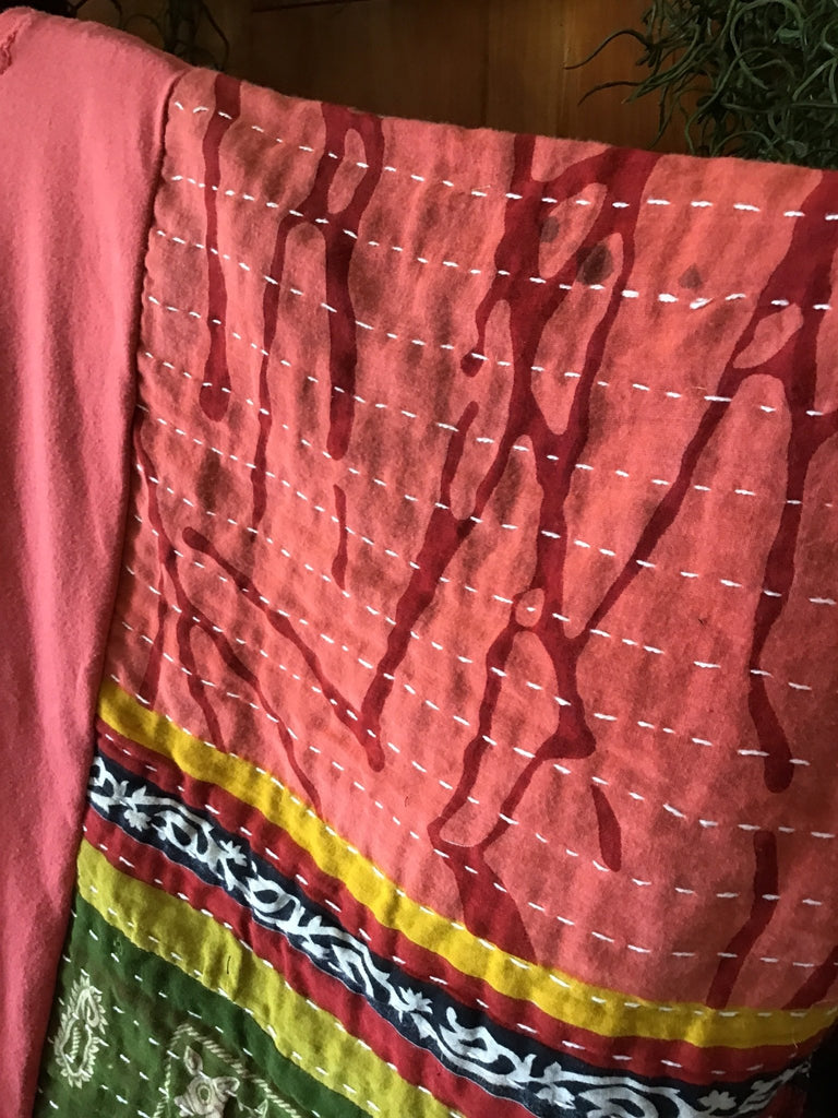 AC/DC kantha poncho - Main Street Threads