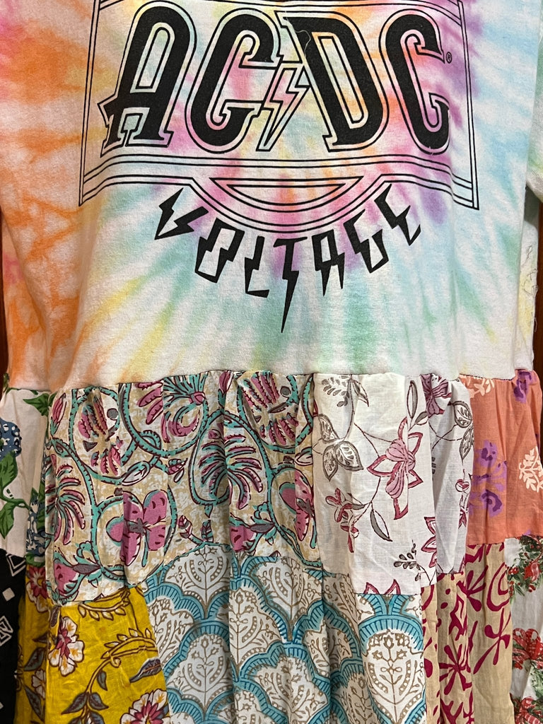 AC/DC patchwork maxi dress - Main Street Threads