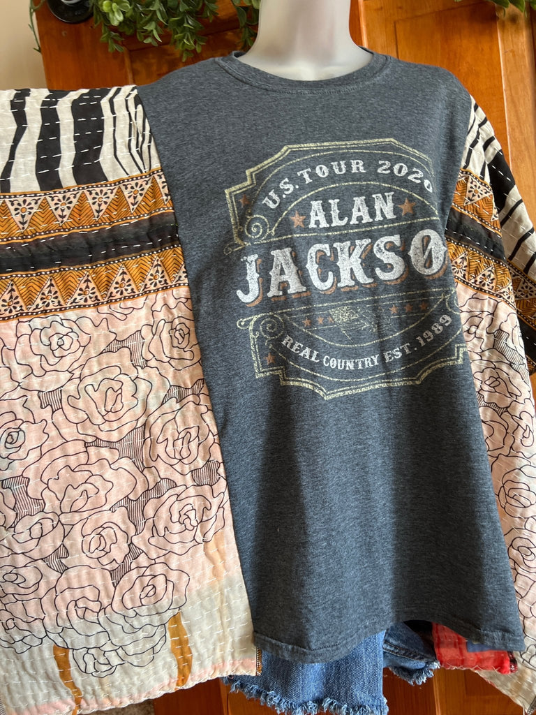Alan Jackson kantha poncho - Main Street Threads