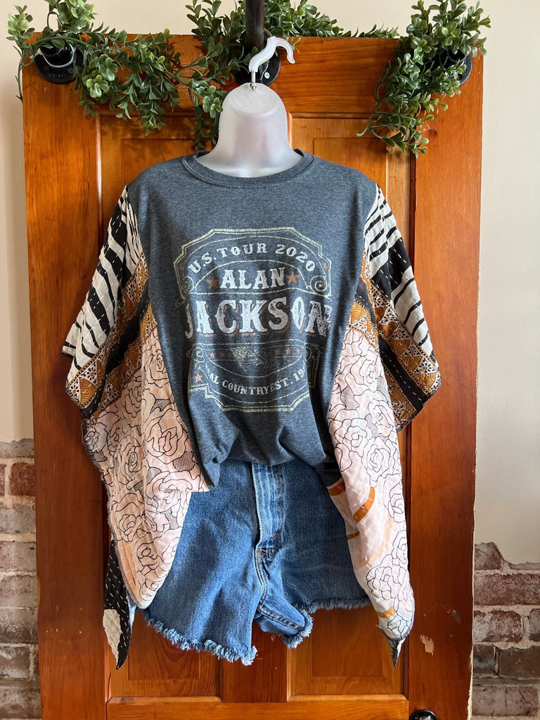 Alan Jackson kantha poncho - Main Street Threads