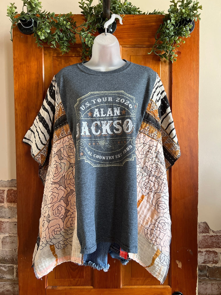 Alan Jackson kantha poncho - Main Street Threads