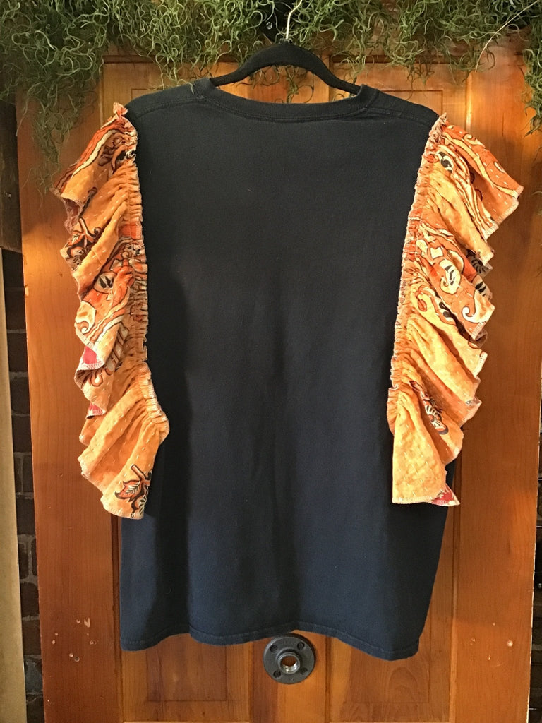 Alice in Chains ruffle sleeves kantha tee - Main Street Threads