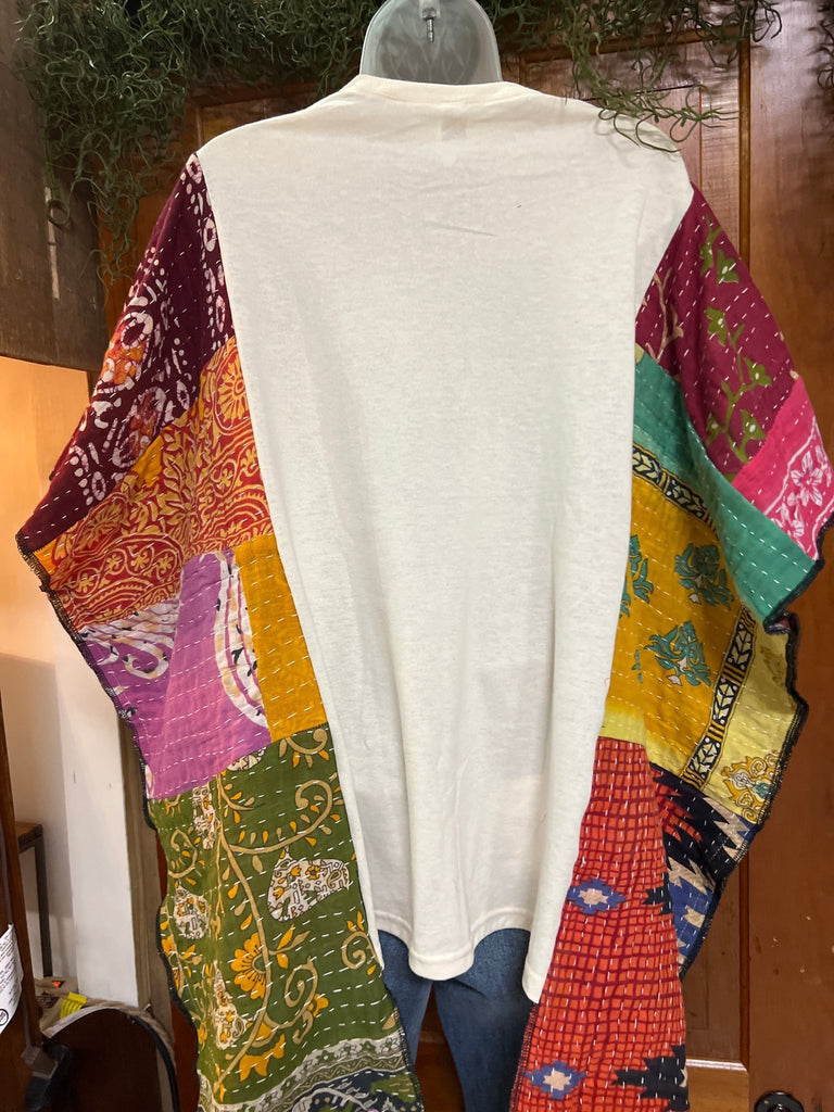Amarillo Cowboy multi - pattern kantha poncho - Main Street Threads