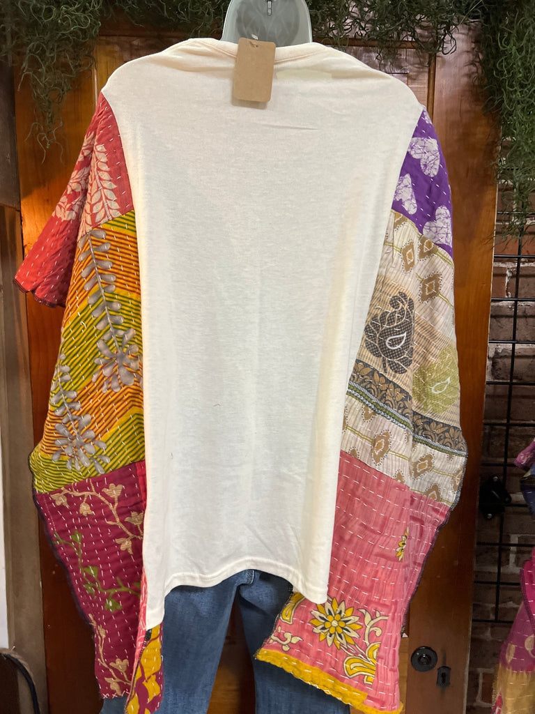 Amarillo Cowboy multi - pattern kantha poncho - Main Street Threads