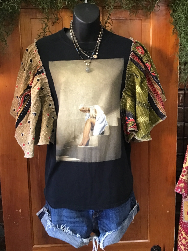 Ariana Grande butterfly sleeves kantha tee - Main Street Threads