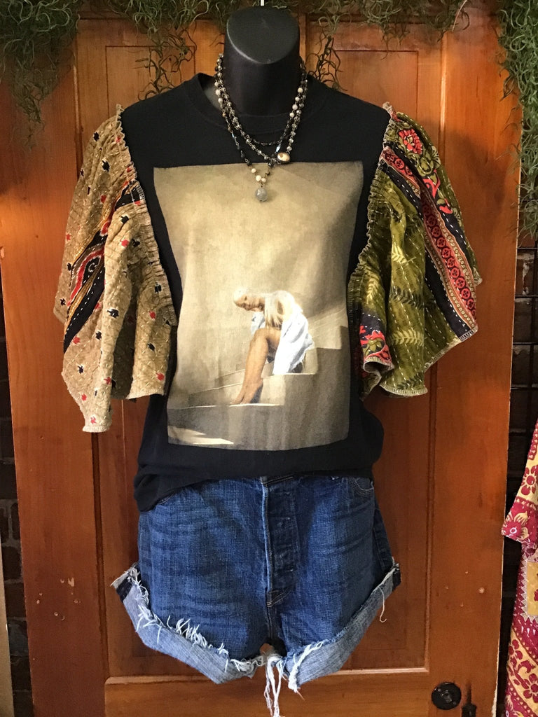Ariana Grande butterfly sleeves kantha tee - Main Street Threads