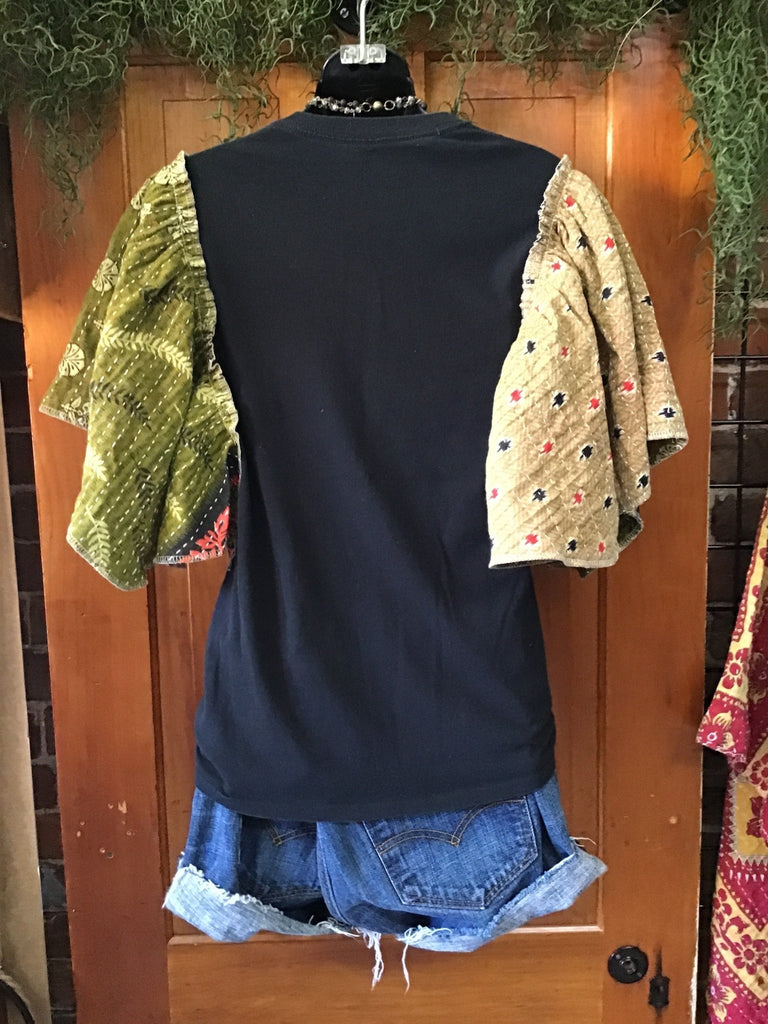 Ariana Grande butterfly sleeves kantha tee - Main Street Threads