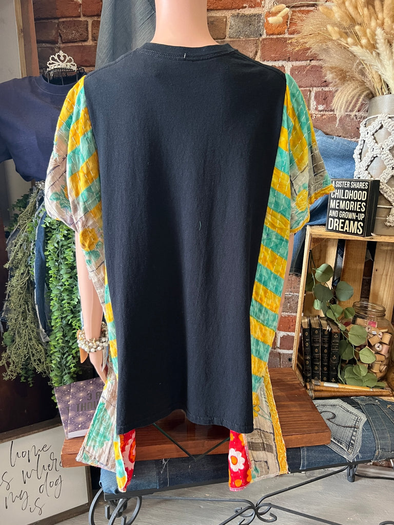 Ariana Grande upcycled kantha poncho - Main Street Threads