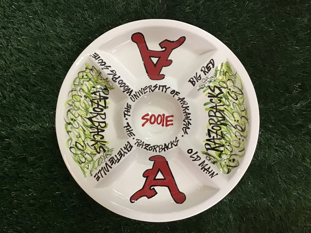 Arkansas Razorback platter - Main Street Threads