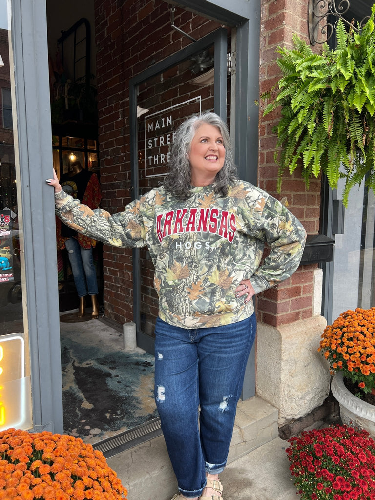 Arkansas Razorbacks Camo Sweatshirt - Main Street Threads