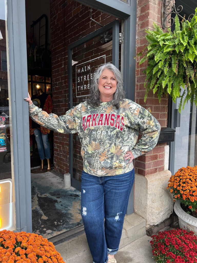 Arkansas Razorbacks Camo Sweatshirt - Main Street Threads