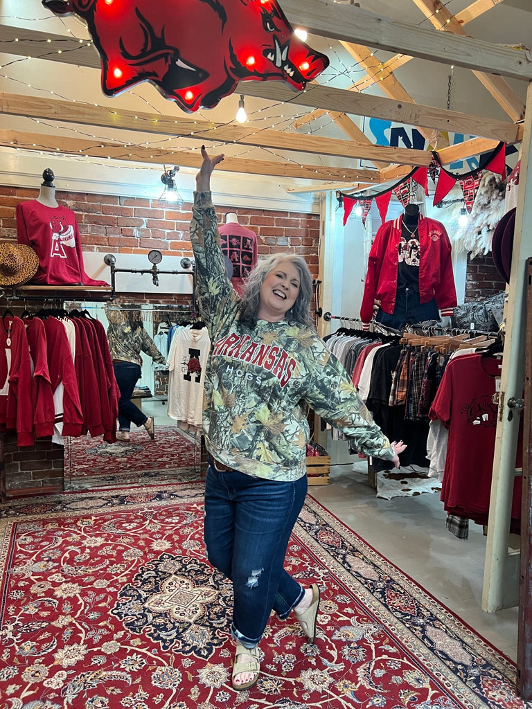 Arkansas Razorbacks Camo Sweatshirt - Main Street Threads