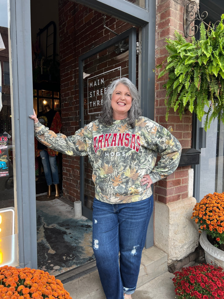 Arkansas Razorbacks Camo Sweatshirt - Main Street Threads
