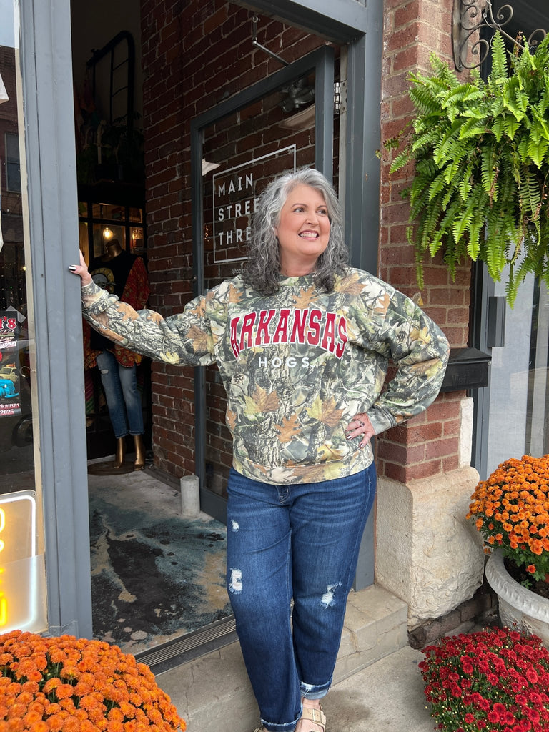 Arkansas Razorbacks Camo Sweatshirt - Main Street Threads