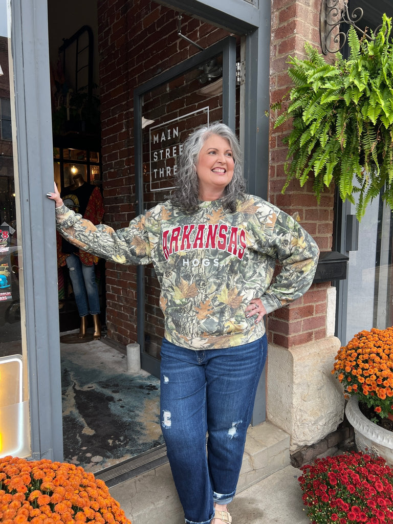 Arkansas Razorbacks Camo Sweatshirt - Main Street Threads
