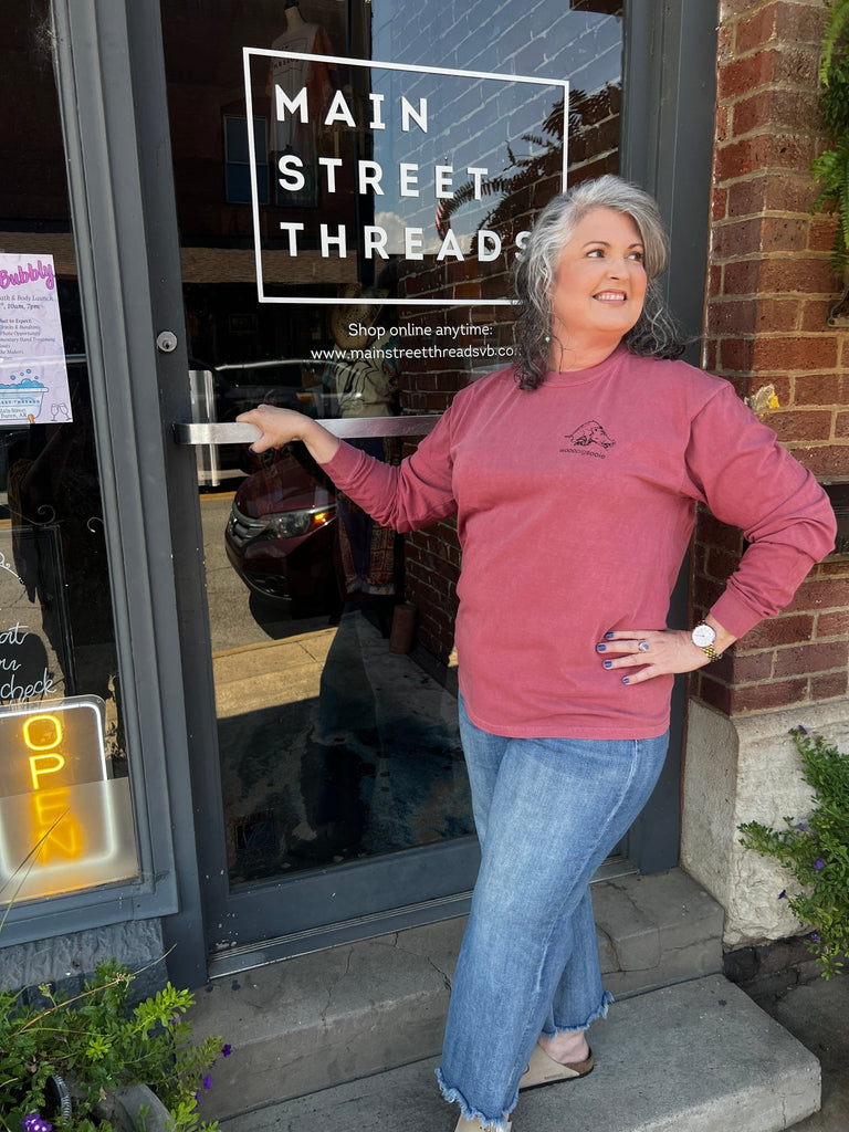 Block multi - logo long sleeve Hogs graphic tee - Main Street Threads