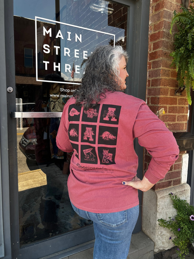 Block multi - logo long sleeve Hogs graphic tee - Main Street Threads