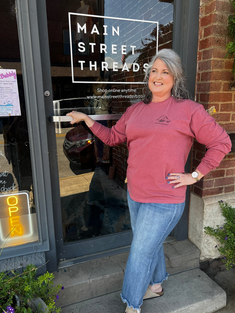Block multi - logo long sleeve Hogs graphic tee - Main Street Threads