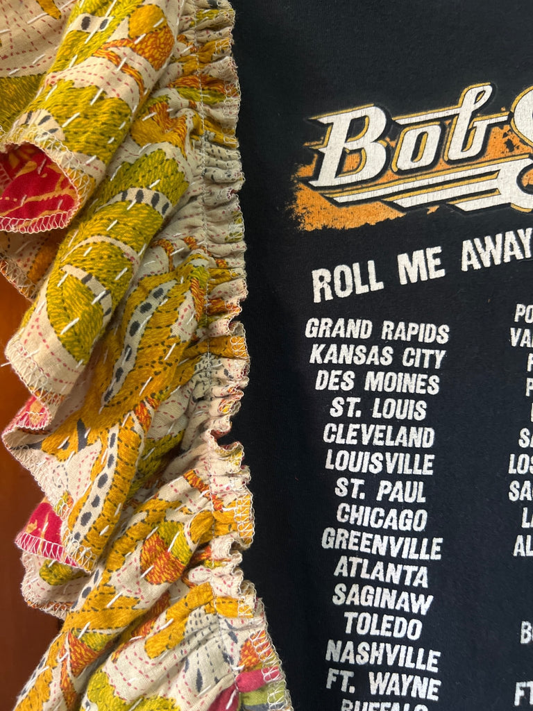 Bob Seger Final Tour ruffle sleeves kantha tee - Main Street Threads