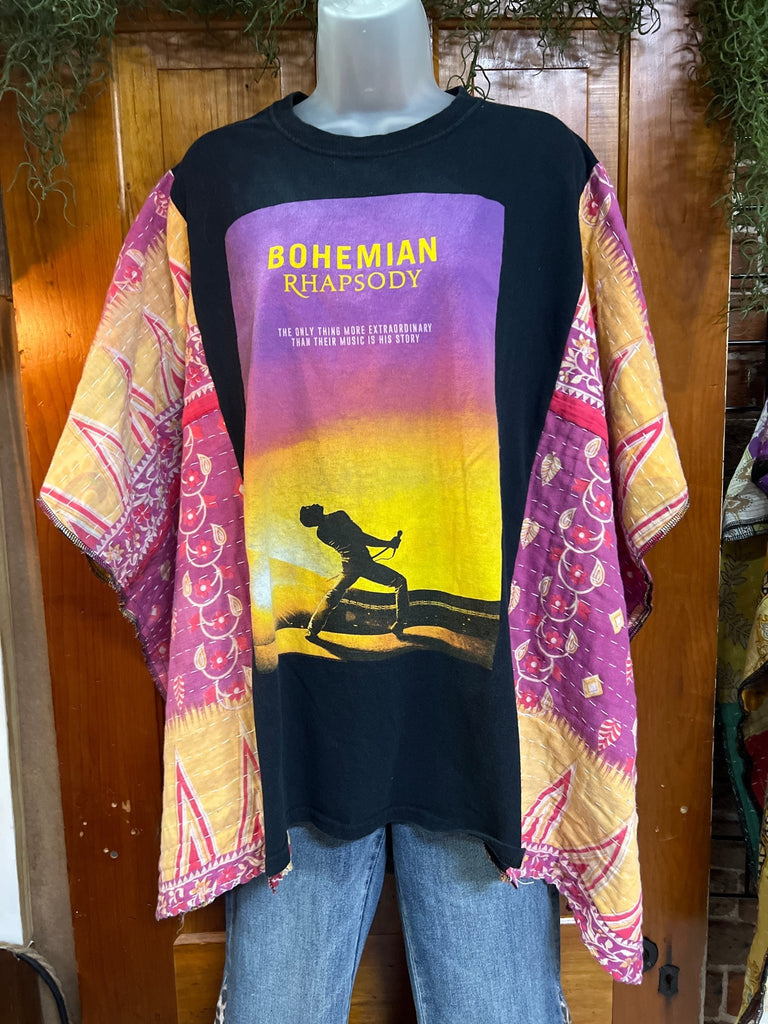 BOHEMIAN RHAPSODY kantha poncho - Main Street Threads