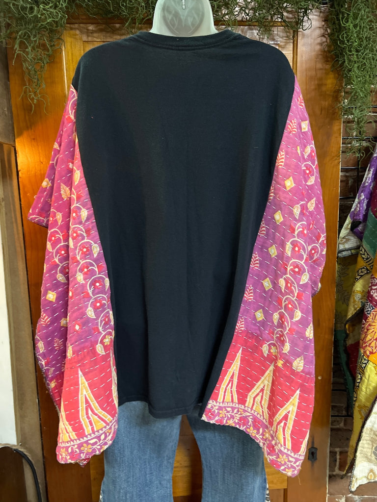 BOHEMIAN RHAPSODY kantha poncho - Main Street Threads
