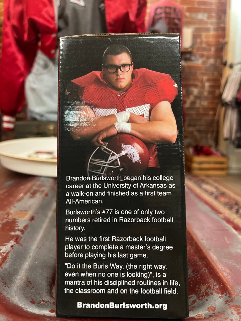 Brandon Burlsworth Bobblehead Arkansas Razorback Football - Main Street Threads