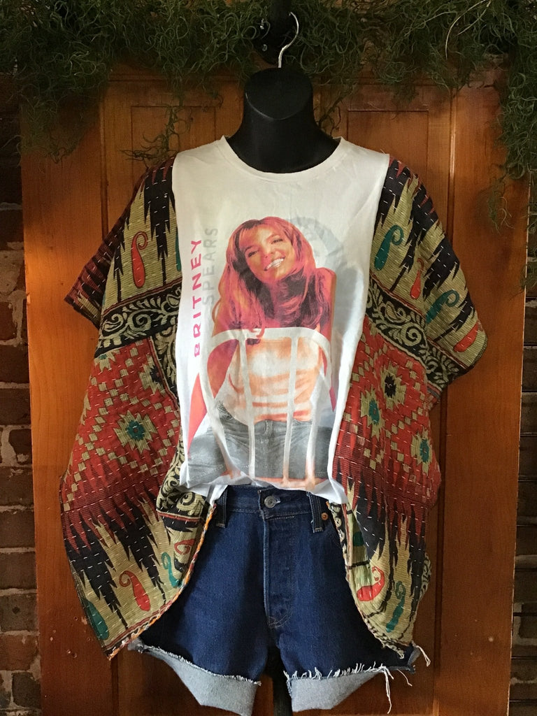 Britney Spears kantha poncho - Main Street Threads