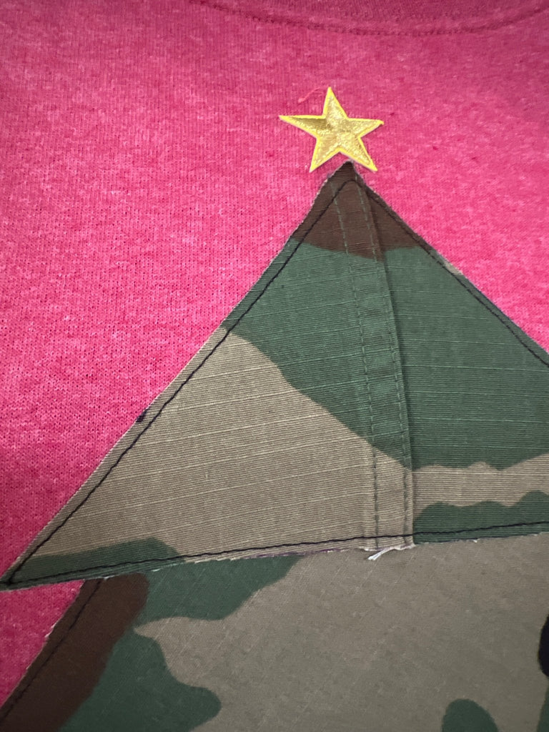 CAMO Christmas tree upcycled sweatshirt - Main Street Threads