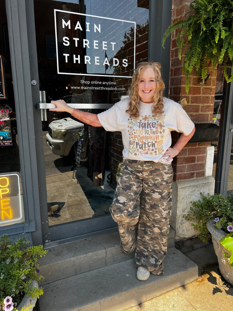 Camoflauge High Rise Wide Leg - Main Street Threads