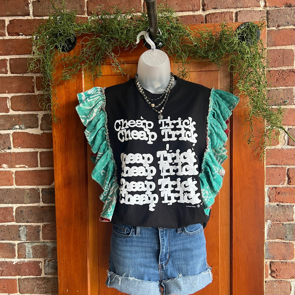 Cheap Trick Concert Kantha ruffle sleeves festival tee - Main Street Threads