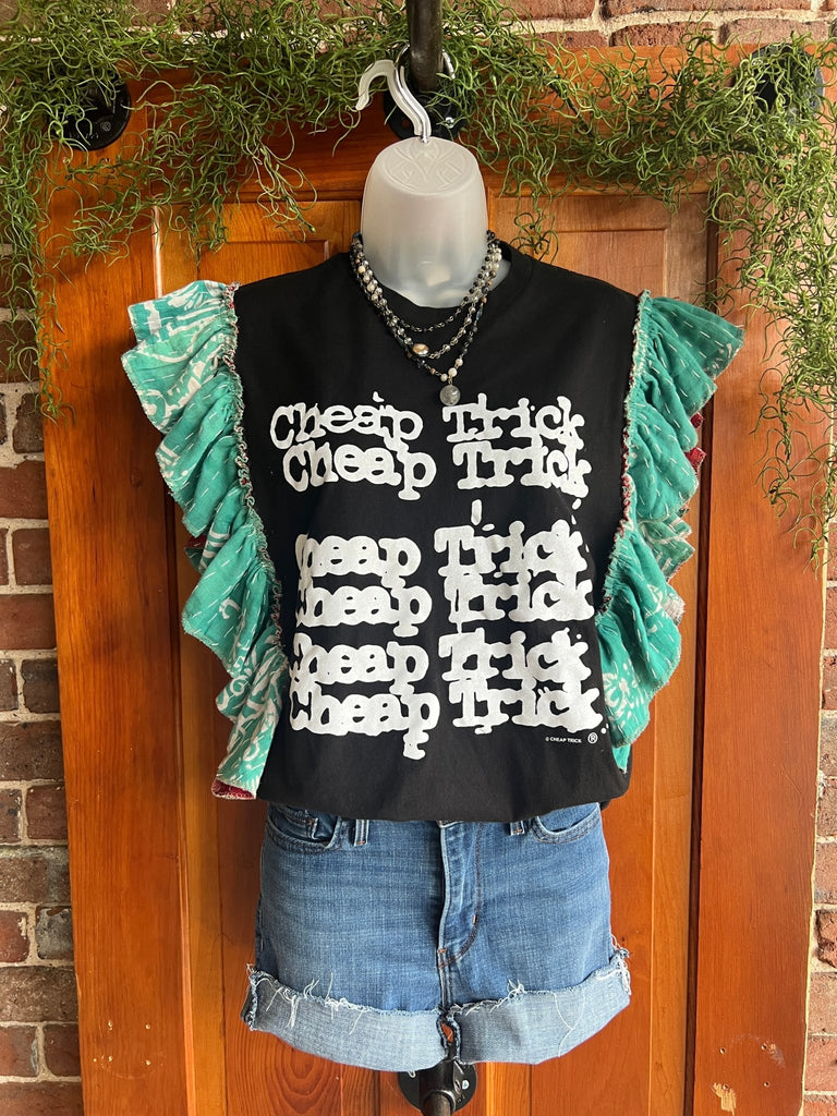 Cheap Trick Concert Kantha ruffle sleeves festival tee - Main Street Threads