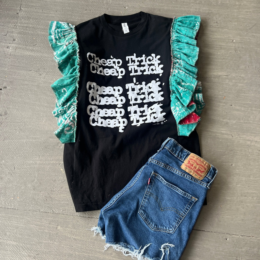 Cheap Trick Concert Kantha ruffle sleeves festival tee - Main Street Threads