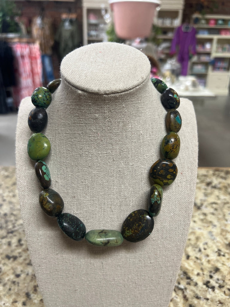 Chunky Turquoise Bead Necklace - Main Street Threads
