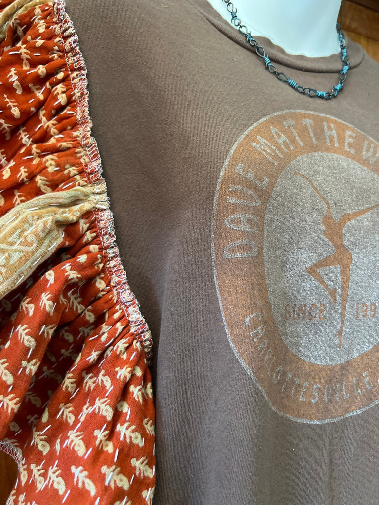 Dave Matthews Band ruffle sleeves kantha tee - Main Street Threads