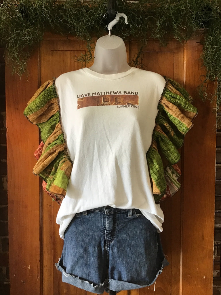 Dave Matthews Band ruffle sleeves kantha tee - Main Street Threads