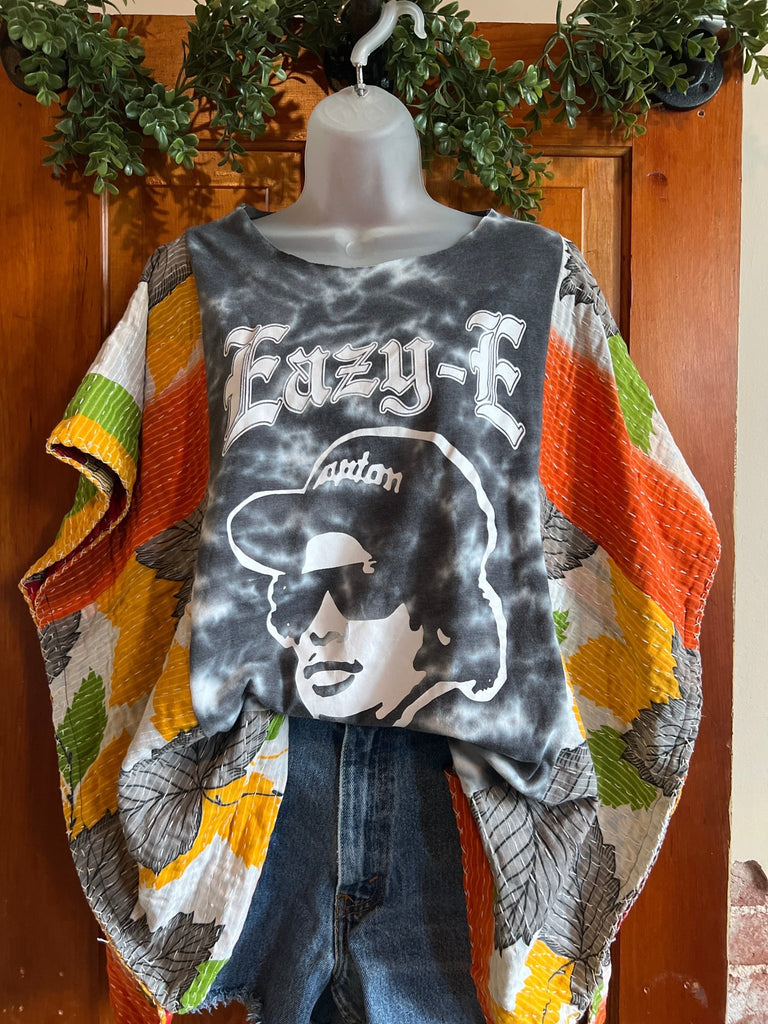 Easy E kantha poncho - Main Street Threads
