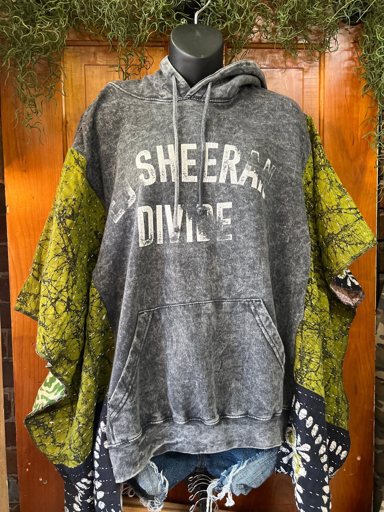 Ed Sheeran Divide kantha sweatshirt poncho - Main Street Threads