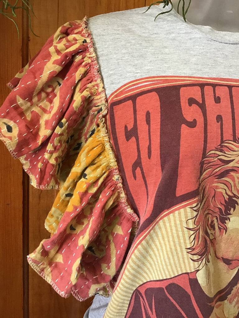 Ed Sheeran ruffle sleeves kantha tee - Main Street Threads