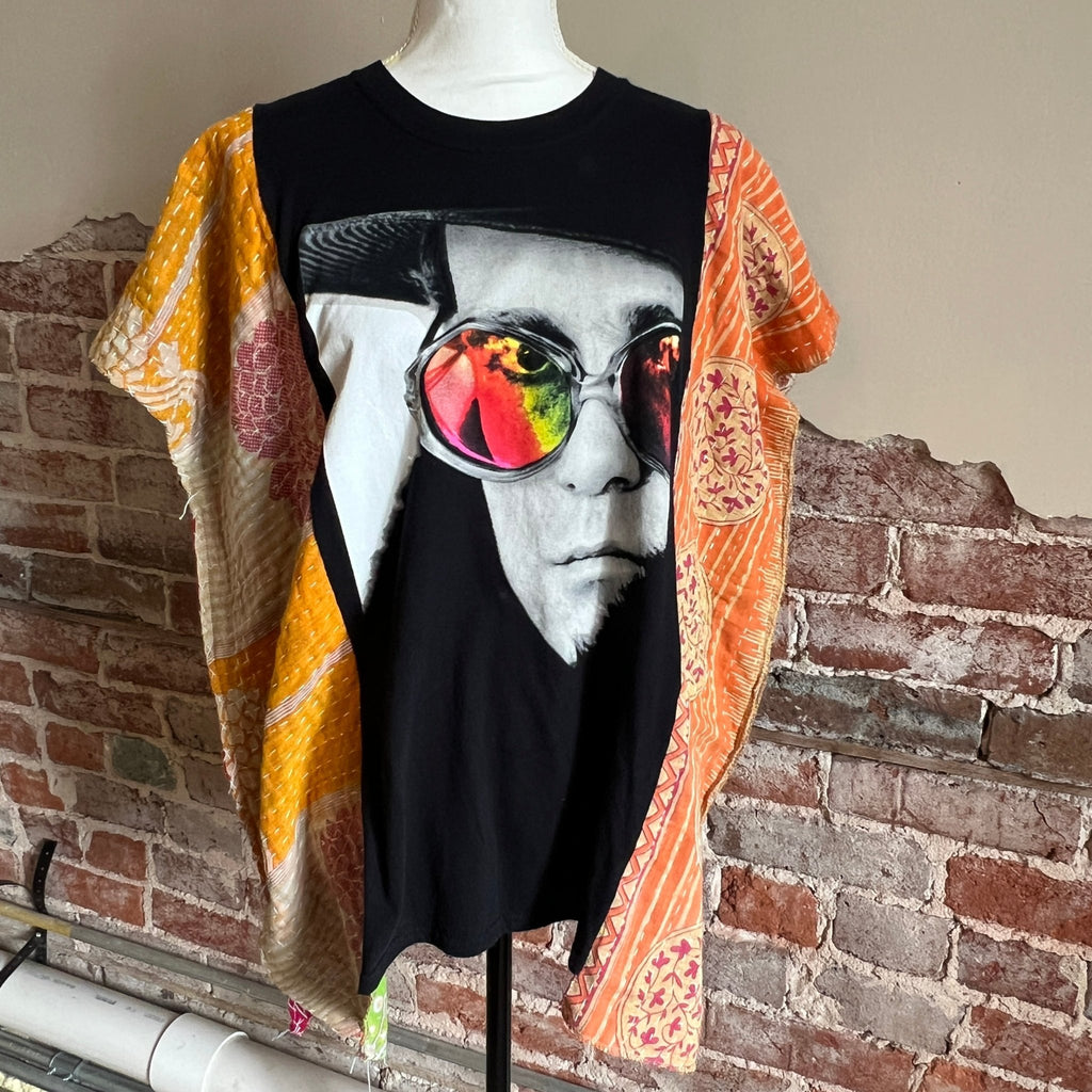 Elton John Kantha poncho - Main Street Threads