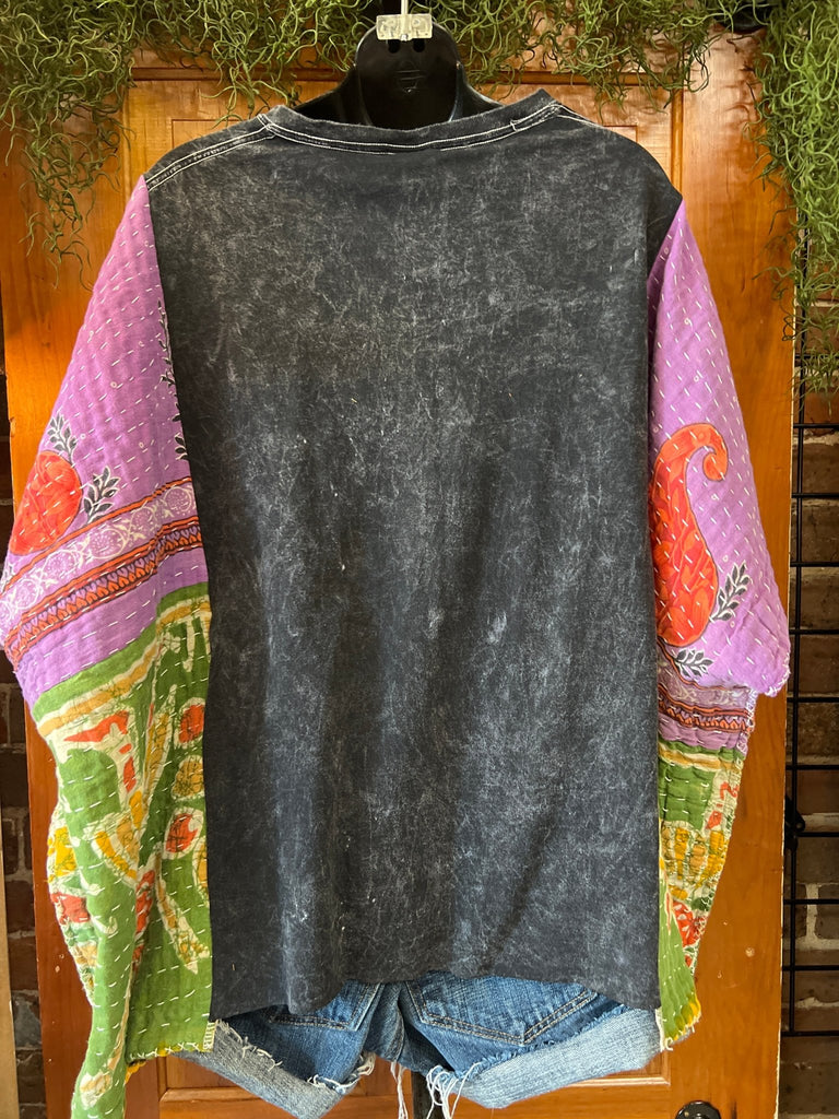 Elvie Shane kantha poncho - Main Street Threads