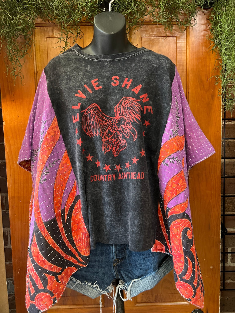 Elvie Shane kantha poncho - Main Street Threads