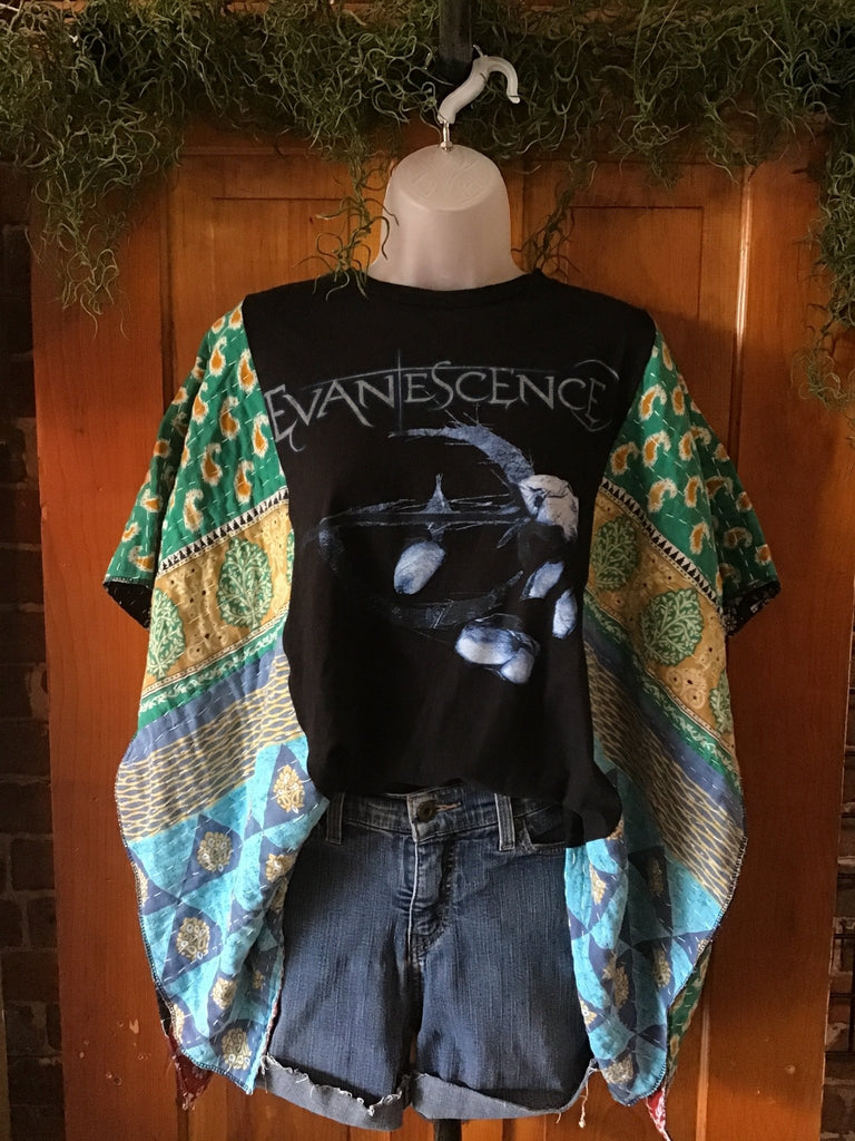Evanescence kantha poncho - Main Street Threads